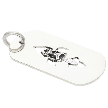 Chrome Hearts Fleur Dagger Dog Tag 925 Silver Size ONE SIZE