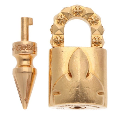 Chrome Hearts 22K Padlock Fleur Knee Pendant