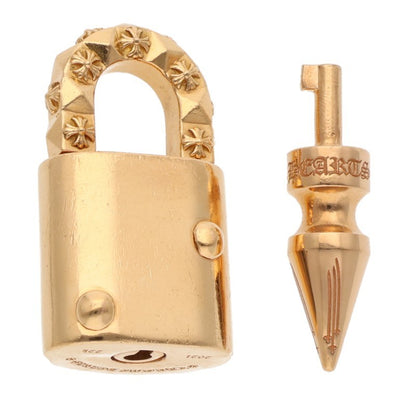 Chrome Hearts 22K Padlock Fleur Knee Pendant