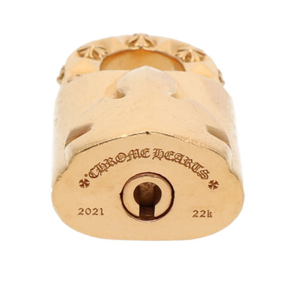 Chrome Hearts 22K Padlock Fleur Knee Pendant