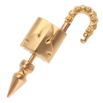 Chrome Hearts 22K Padlock Fleur Knee Pendant