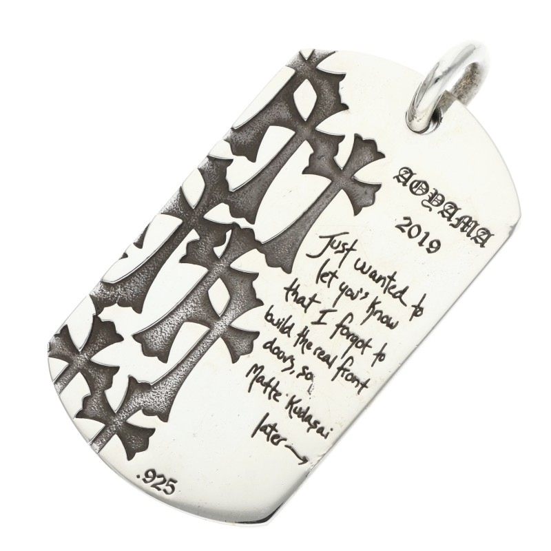 Chrome Hearts Aoyama 20th Anniv Dog Tag 925 Size ONE SIZE