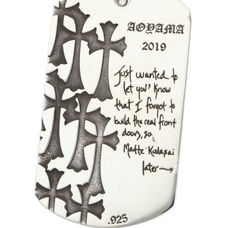 Chrome Hearts Aoyama 20th Anniv Dog Tag 925 Size ONE SIZE