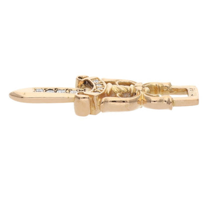 Chrome Hearts 22K Dagger Pave Diamond Pendant