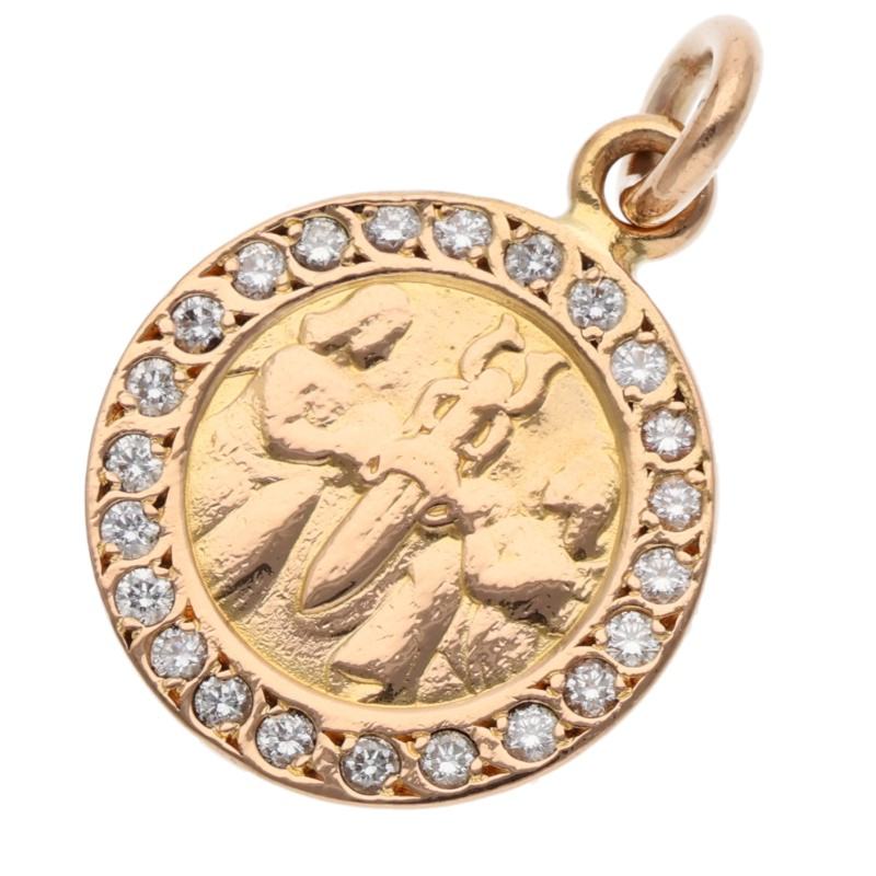 Chrome Hearts 22K Pave Diamond Angel Medal