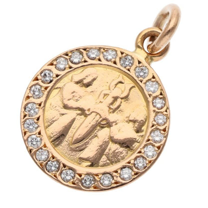Chrome Hearts 22K Pave Diamond Angel Medal