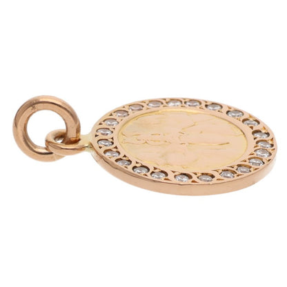 Chrome Hearts 22K Pave Diamond Angel Medal