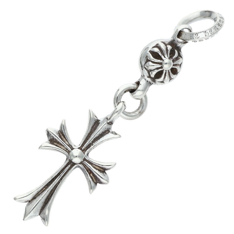 Chrome Hearts 1 Ball Tiny CH Cross Charm .925 Size Silver
