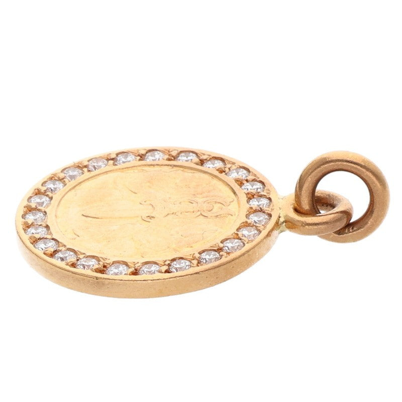 Chrome Hearts 22K Angel Medal Charm Pave