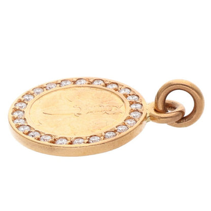 Chrome Hearts 22K Angel Medal Charm Pave