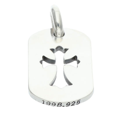 Chrome Hearts Cutout Cross Dog Tag Charm .925