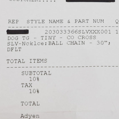 Chrome Hearts Tiny Cutout Cross Dog Tag .925 Size ONE SIZE