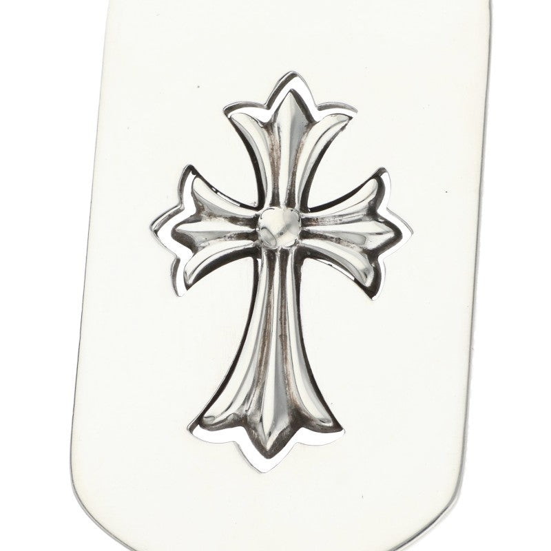 Chrome Hearts Large Dog Tag Tiny Cross Silver