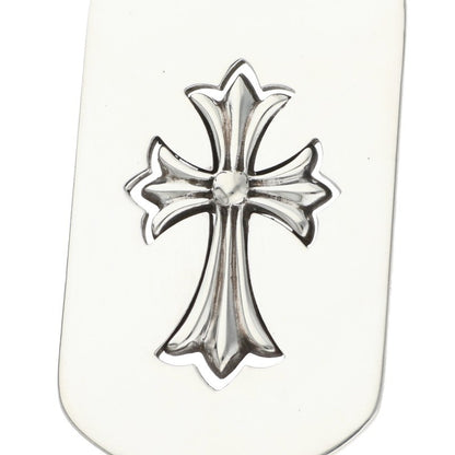 Chrome Hearts Large Dog Tag Tiny Cross Silver