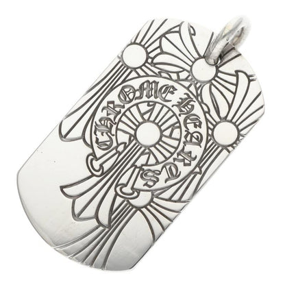 Chrome Hearts Large God Bless Dog Tag Silver Size ONE SIZE