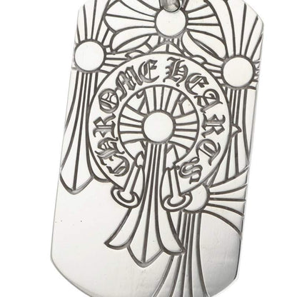 Chrome Hearts Large God Bless Dog Tag Silver Size ONE SIZE