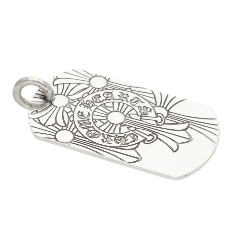 Chrome Hearts Large God Bless Dog Tag Silver Size ONE SIZE