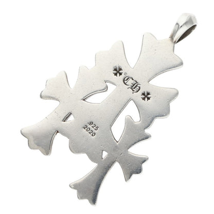 Chrome Hearts Small Triple CH Cross Silver Size ONE SIZE