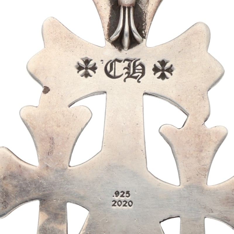 Chrome Hearts Large Triple CH Cross Silver