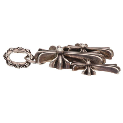 Chrome Hearts Large Triple CH Cross Silver