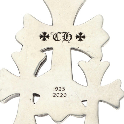 Chrome Hearts Small Triple CH Cross Silver Size ONE SIZE