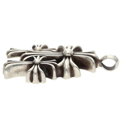 Chrome Hearts Small Triple CH Cross Silver Size ONE SIZE