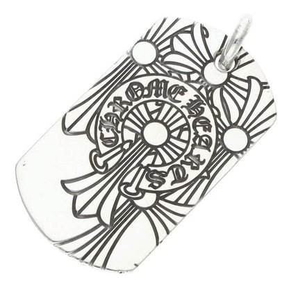 Chrome Hearts God Bless Large Dog Tag Silver Size ONE SIZE