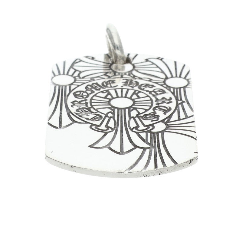 Chrome Hearts God Bless Large Dog Tag Silver Size ONE SIZE