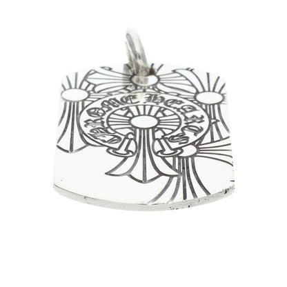 Chrome Hearts God Bless Large Dog Tag Silver Size ONE SIZE