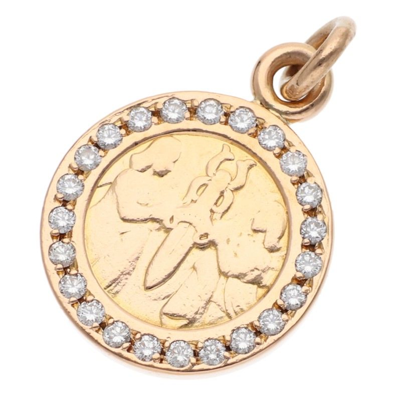 Chrome Hearts 22K Pave Diamond Angel Medal
