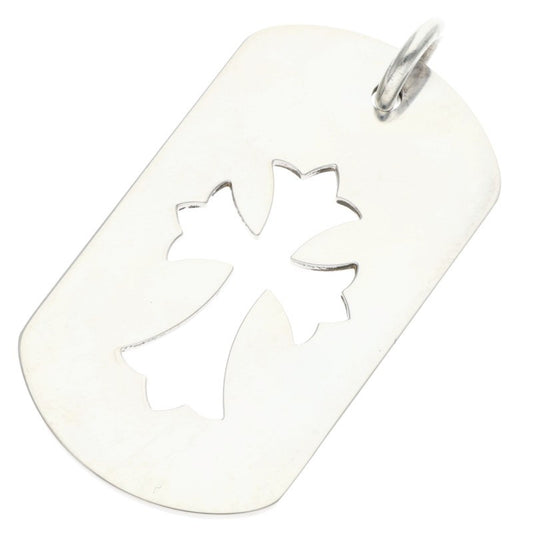 Chrome Hearts Large Cutout Cross Dog Tag Size ONE Silver