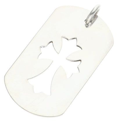 Chrome Hearts Large Cutout Cross Dog Tag Size ONE Silver