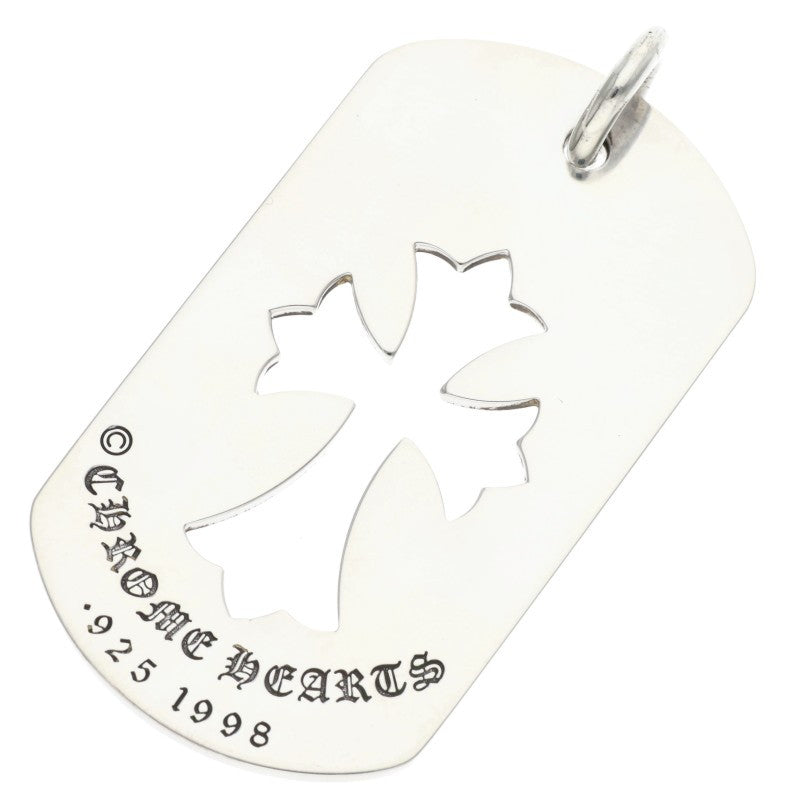 Chrome Hearts Large Cutout Cross Dog Tag Size ONE Silver
