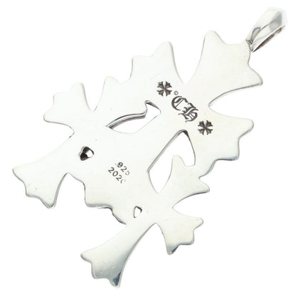 Chrome Hearts Triple Small CH Cross Silver Size ONE SIZE