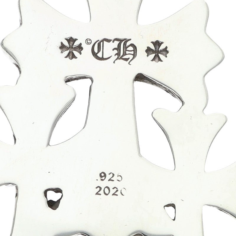 Chrome Hearts Triple Small CH Cross Silver Size ONE SIZE