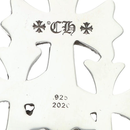 Chrome Hearts Triple Small CH Cross Silver Size ONE SIZE