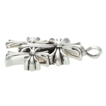 Chrome Hearts Triple Small CH Cross Silver Size ONE SIZE