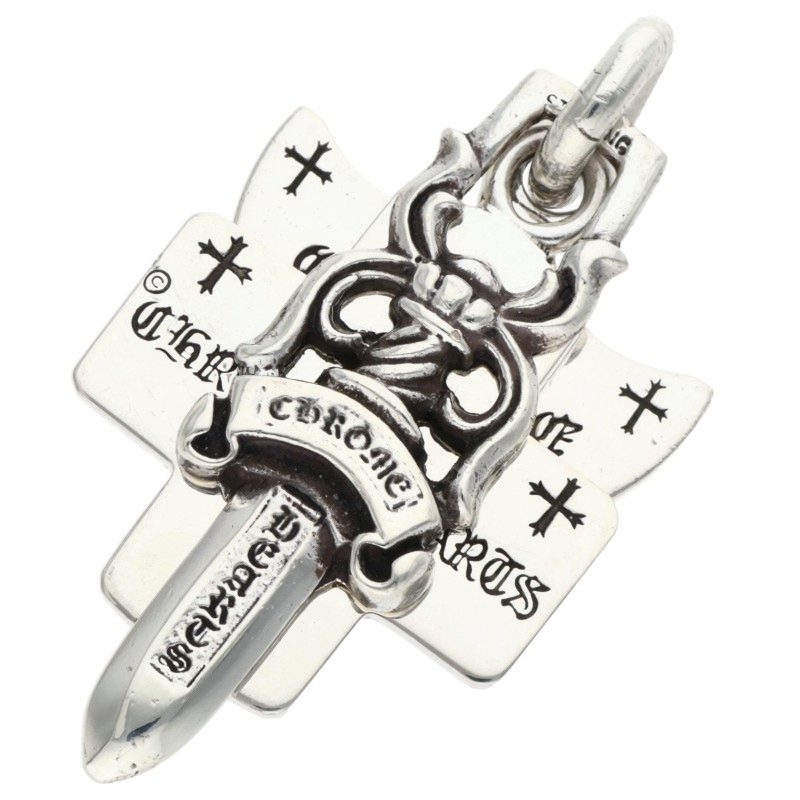 Chrome Hearts Three Trinkets Silver Pendant Size ONE SIZE