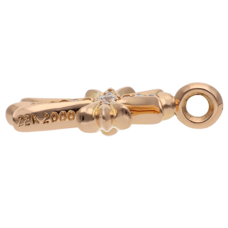 Chrome Hearts Tiny Fat Cross 22K Gold Pave Size ONE SIZE