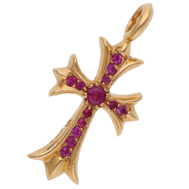 Chrome Hearts 22K Tiny Fat Cross Pave Sapphire Size ONE SIZE
