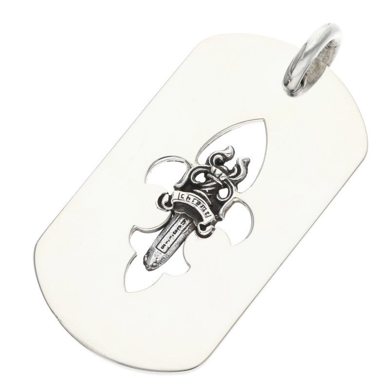 Chrome Hearts Fleur Dagger Large Dog Tag 925 Size ONE SIZE