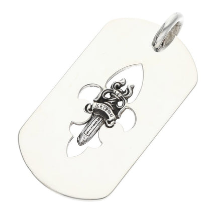Chrome Hearts Fleur Dagger Large Dog Tag 925 Size ONE SIZE
