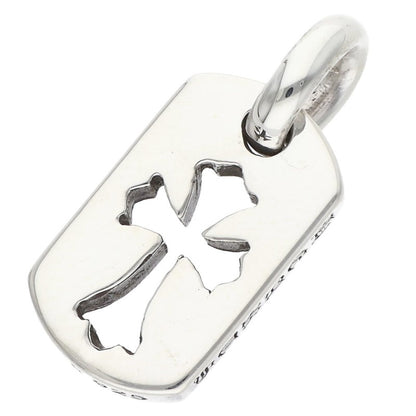 Chrome Hearts Tiny Cutout Cross Dog Tag 925 Size ONE Silver