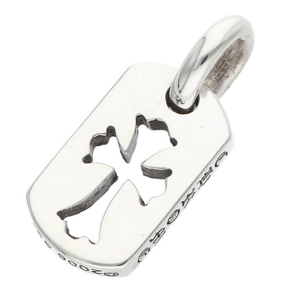 Chrome Hearts Tiny Cutout Cross Dog Tag 925 Size ONE Silver