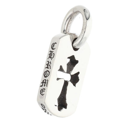 Chrome Hearts Tiny Cutout Cross Dog Tag 925 Size ONE Silver
