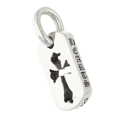 Chrome Hearts Tiny Cutout Cross Dog Tag 925 Size ONE Silver