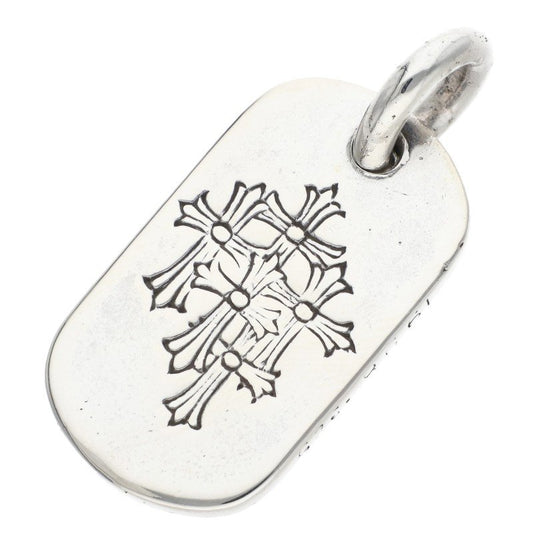 Chrome Hearts Small Dog Tag Silver Pendant Size ONE SIZE