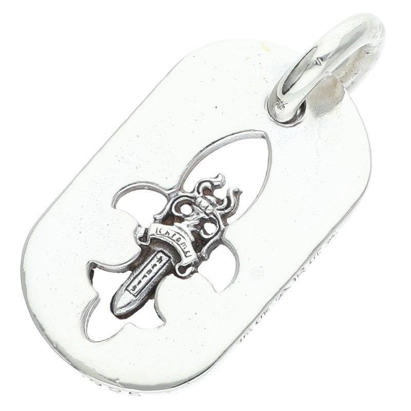 Chrome Hearts Fleurdagger Dog Tag Silver Size ONE SIZE