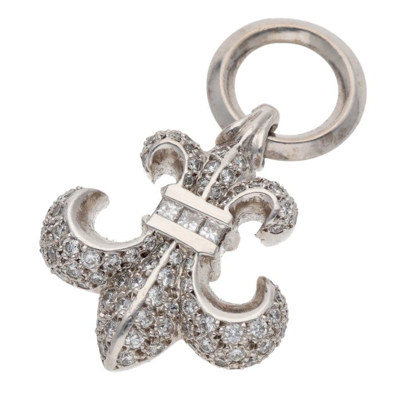 Chrome Hearts 18K BS Fleur Pave Diamond WG