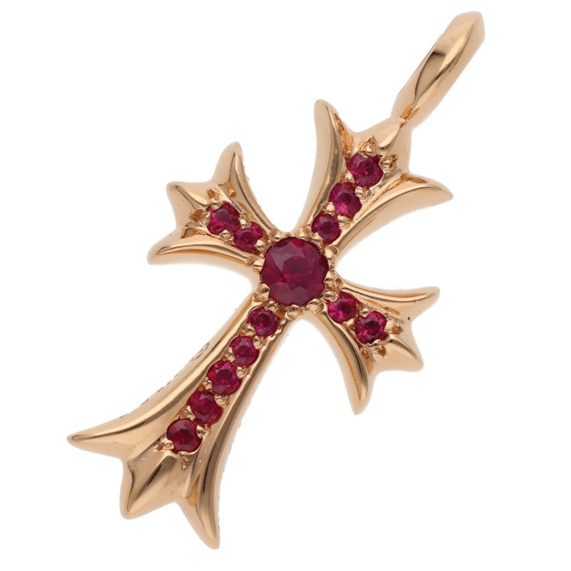 Chrome Hearts 22K Tiny Fat Cross Pave Ruby Size ONE SIZE